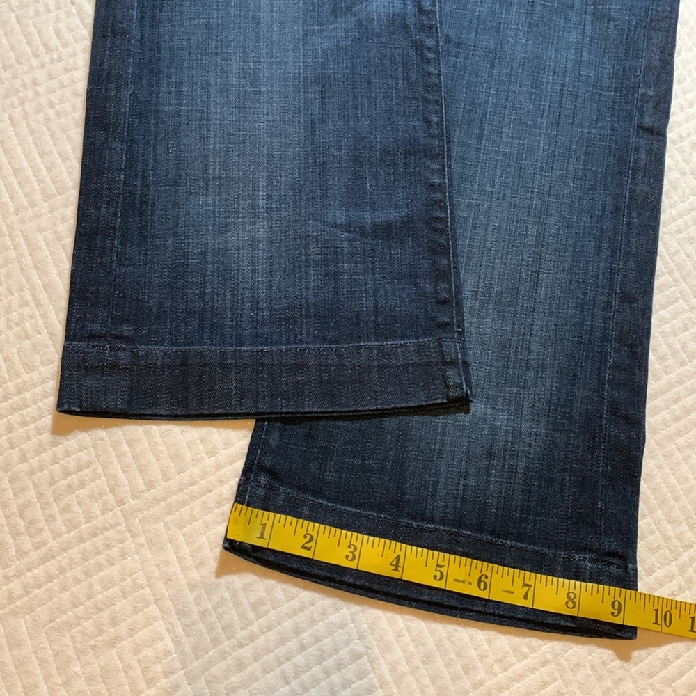 7 for All Mankind 7FAM Dojo Crop Jeans, Dark Wash Denim, Wide Leg, Size 29 - Picture 10 of 16